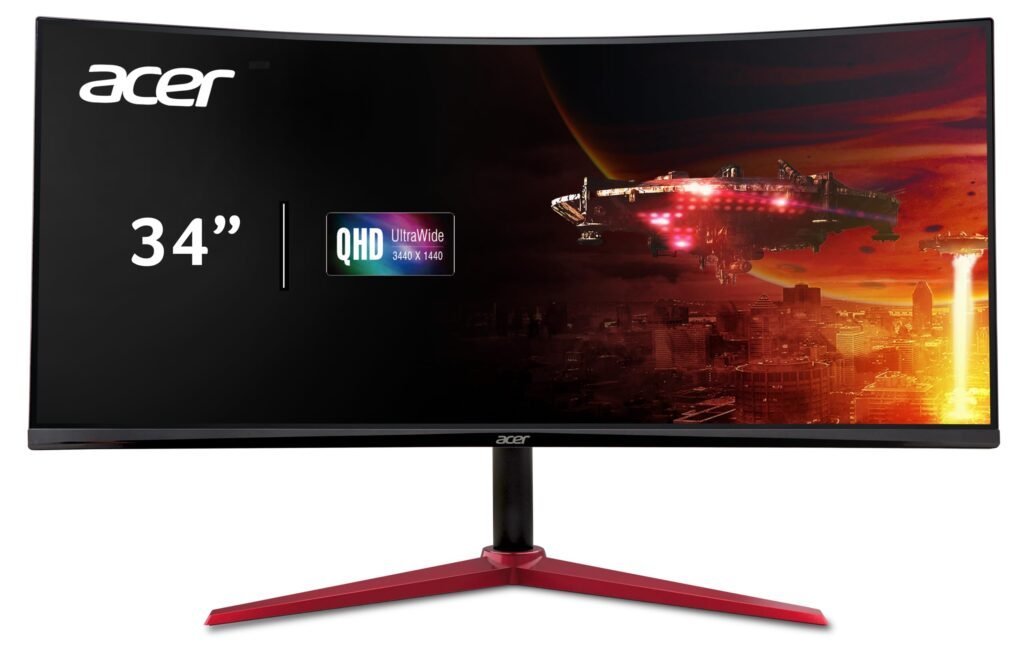 "34" Acer Nitro Curved QHD Gaming Monitor (3440 x 1440) with AMD FreeSync, 1500R | Best Review